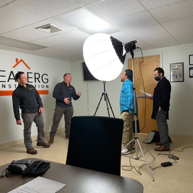 Seaberg Construction Owners Filming a TV Commercial