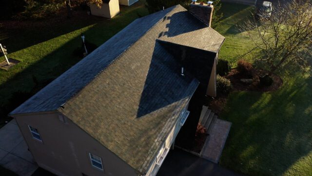 Roof Replacement After Shot from Drone